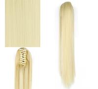 Hair Bun Synthetic 24 Inch Long Straight Ponytail Hair Extensions Claw Clip Fashion Women's Ponytail Extensions Wig Hair Bun wig(613)