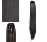 Hair Bun Synthetic 24 Inch Long Straight Ponytail Hair Extensions Claw Clip Fashion Women's Ponytail Extensions Wig Hair Bun Bun(2)