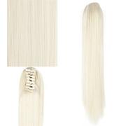 Hair Bun Synthetic 24 Inch Long Straight Ponytail Hair Extensions Claw Clip Fashion Women's Ponytail Extensions Wig Hair Bun wig(60)