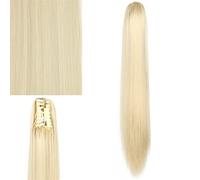 Hair Bun Synthetic 24 Inch Long Straight Ponytail Hair Extensions Claw Clip Fashion Women's Ponytail Extensions Wig Hair Bun Bun(16-613)