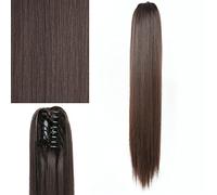 Hair Bun Synthetic 24 Inch Long Straight Ponytail Hair Extensions Claw Clip Fashion Women's Ponytail Extensions Wig Hair Bun Hair Bun Piece(4)