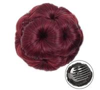 Hair Bun Synthetic Bun Floral Style Ponytail Extension Hair Clips Braided Bun Claw Clip Donut Bun Wig Women Hair Accessories Hair Bun Piece(E)