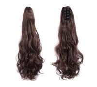 Hair Bun Synthetic Bun Ponytail Hair Extensions 22 Inch Long Curly Wavy Wig Ponytail Extensions Claw Clip Hair Bun Hair Bun Piece(SH88 4)