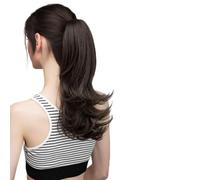 Hair Bun Synthetic Clips In Ponytail Hair Extensions Wig 14 Inch Long Wavy Wig Bun with Elastic Band Ponytail for Women Bun(4)