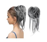 Hair Bun Synthetic Elastic Messy Bun Hairpieces Curly Scrunchie Black Blonde Brown Chignon Band Updo Donut for Women Natural Fake Hair Chignon Hairpieces(1B 171T1001)