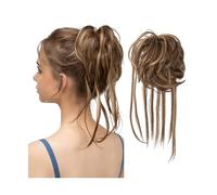 Hair Bun Synthetic Elastic Messy Bun Hairpieces Curly Scrunchie Black Blonde Brown Chignon Band Updo Donut for Women Natural Fake Hair Chignon Hairpieces(10HM27)