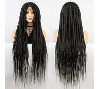 Hair Bun Synthetic Full Lace Wig Bun for Women Braided Braids Black 36 Inch Braided Hair Ladies Hair Accessories Wig Braids wig(1Bbug)