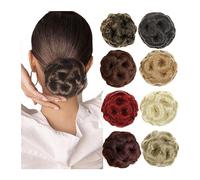 Hair bun Synthetic Hair Bun Chignon Clip in Ponytail Hair Extensions Flowers Style Hair Bun Claw Clip In Updo Ponytail Hairpiece for Women H