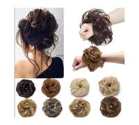 Hair bun Synthetic Hair Bun Scrunchies Updo Ponytail Extension Messy Wavy Curly Chignon Hair Extension Elastic Rubber Band Band Ponytail Hai