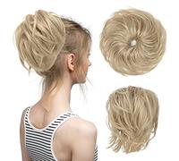Hair Bun Synthetic Hair Bun with Elastic Rubber Band Messy Bun Wig Hair Bun Curly Hair Bun Donut Hair Ties Women Hair Bun Bun(Ash Blonde)