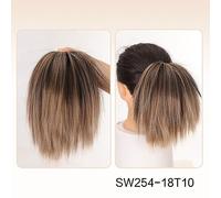 Hair Bun Synthetic Messy Bun Long Straight Short Ponytail Hair Extensions Bun with Elastic Rubber Band Wig for Women Hair Bun Piece(09)