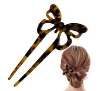 Hair Bun U Pins - Vintage Hair Fork, Bun Hair Sticks, Hairstyle Shots In The Way | French Twist Hair Accessories, 2 U-Shape Acetate Shaped Hairpins, C Pin