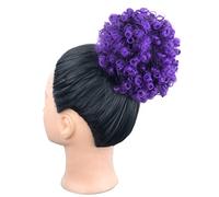 Hair Bun Women's Synthetic Hair Bun Afro Curly Shaggy Ponytail Extensions with Drawstring Shaggy Bun for Black Women wig(06)