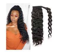 Hair Bun Wrapping Ponytail Hair Extensions Bun Natural Wavy Ponytail 12-26 Inch Curly Ponytail Hair Clips for Black Women Hair Bun Piece(100g,16 inch)