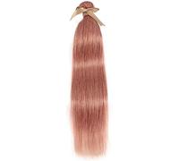 Hair Bundles Brazilian Straight Hair Bundles 100% Human Hair Weave Rose Gold Pink Color Remy Hair 3 Bundles Short Hair Extensions(12 14 16)