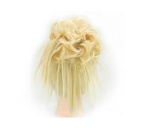 Hair Buns Accessories 2pcs Messy Hair Bun Piece Updo Fake Scrunchies Extension Wavy Curly Hairpieces Ponytail Chignon Headband for Women Hair Piece(Blonde)