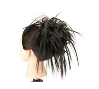 Hair Buns Accessories 2pcs Messy Hair Bun Piece Updo Fake Scrunchies Extension Wavy Curly Hairpieces Ponytail Chignon Headband for Women Hair Piece(Black)
