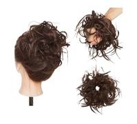 Hair Buns Accessories Messy Hair Bun Hair Piece for Women Fluffy Tousled Updo Scrunchies Synthetic Wavy Scrunchy Ponytail 45g Hair Piece(Medium brown)
