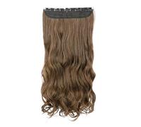 Hair Buns Hair Piece 22/32inch Synthetic Hair Extensions One Piece 5 Clips Long Straight High Temperature Fiber Black Brown Hairpiece(88-2-30,22inches)