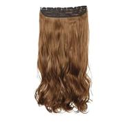 Hair Buns Hair Piece 22/32inch Synthetic Hair Extensions One Piece 5 Clips Long Straight High Temperature Fiber Black Brown Hairpiece(88-6,22inches)
