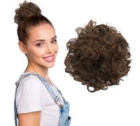 Hair Buns Hair Piece Curly Hairpieces Wedding for Women Ladies Messy Bun Updo Chignons 0839