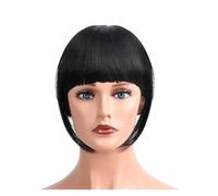Hair Buns Hair Piece False Bangs Irregular Front Fringe Clip On Hairpiece Black Brown Natural Soft Synthetic Hair Extensions For Women(NC/4HL)