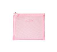 HAIR BURST Pink Mesh Wash Bag - Quick Dry Travel Toiletry Bag 20x16cm | Travel packing organiser with nylon zip & silicone puller - quick dry mesh washing bag for beauty products & vitamins