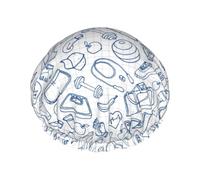 Hair Cap for Shower - Fitness guru Large Shower Cap Reusable Waterproof, Double Layer Shower Cap for Women, Hair Cap for Shower with Peva Lining and Elastic Rope