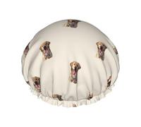 Hair Cap for Shower - Pleasure Labrador Retriever Dog Large Shower Cap Reusable Waterproof, Double Layer Shower Cap for Women, Hair Cap for Shower with Peva Lining and Elastic Rope