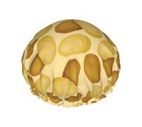 Hair Cap for Shower - Potato print Double Layer Shower Cap Reusable Waterproof, Large Shower Cap for Women, Hair Cap for Shower with Peva Lining and Elastic Rope