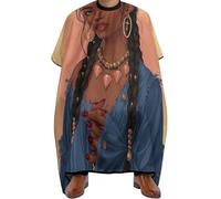 Hair Cape African American Black Woman Girl Painting Art, Professional Hairdressing Cape Anti-static Barber Haircut Capes for Hairdresser Coloring 140X168cm
