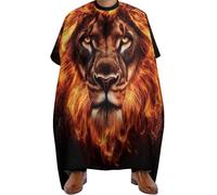 Hair Cape Cool Flaming Lion Fire Art, Stain resistant Hair Cutting Cape Professional Haircut Apron Gown for Styling Women 140X168cm