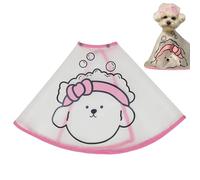 Hair Cape for Dogs - Barbers Cape for Hair Cutting Waterproof - Pet Grooming, Hair Salon Supplies, Frosted Clear Cat Pet Cloak, Dog Haircut Jacket for Home, Pink, S