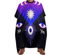 Hair Cape Goth Moon Sun Star Dark Mystical Trippy Witch Magic Board, Waterproof Hairdressing Cape Unisex Barber Hairdresser Capes for Family Coloring 140X168cm