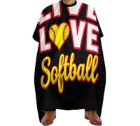 Hair Cape I Live Love Softball, Unisex Barber Cape Waterproof Salon Gowns for Family Men 140X168cm