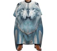 Hair Cape Love Heart Wolf Dream Catcher Art, Professional Hair Colouring Cape Adjustable Barber Hairdresser Capes for Coloring Styling 140X168cm