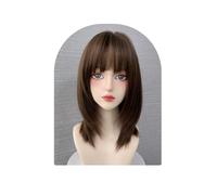 Hair Care 43cm/17'' Bob Wigs For Women Shoulder Length Layered Straight Wigs Bob Wig Heat Resistant Synthetic Fiber Wigs Natural Wigs