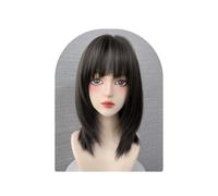 Hair Care 43cm/17'' Bob Wigs For Women Shoulder Length Layered Straight Wigs Bob Wig Heat Resistant Synthetic Fiber Wigs Natural Wigs