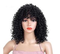 Hair Care 50cm/19.6''Curly Wigs for Women Short Wavy Wig with Bangs Big Loose Cute Synthetic Soft Wigs for Daily Natural Wigs