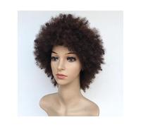 Hair Care Curly Wigs With Bangs Brown Blonde Mixed Wig Shoulder Length Curly Wigs For Black Women Synthetic Fiber Kinky Curly Natural Wigs