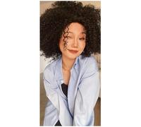 Hair Care Explosive Head Wig European and American Wig Female Short Curly Hair Synthetic Wig Straight Wigs Resistant Fiber Wigs Natural Wigs