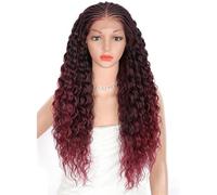 Hair Care Hand Braided Lace Frontal Braids Wigs with Baby Hair for Black Women Cosplay Wig Bob Costume Wigs Lace Front Braid Natural Wigs
