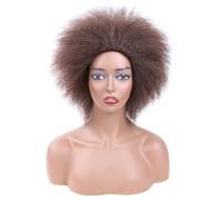 Hair Care Short Wavy Wig with Bangs Fake Hair Short Ladies Wig Synthetic Wig 35cm/14'Natural Fluffy Explosive Head Explosion Natural Wigs