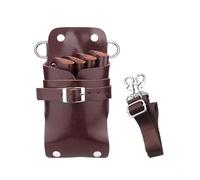 Hair Care Styling Tools Waist Bag Salon PU Hairdressing Tool Pouch Pet Clipers Holsters Multi-Pocket for Barbers Stylist(Brown)