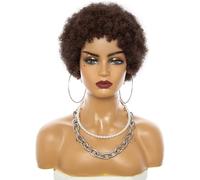 Hair Care Wigs for Black Women Human Hair Short Afro Kinky Curly Hair Black Wigs for Black Women Bouncy and Soft Afro Natural Wigs