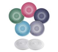 Hair Catcher & Bath Stopper Set - Shower Silicone Hair Stopper for Kitchen, Bathtub, Sink & Laundry - Bathtub Strainer - Drain Protector & Hair Catcher Set - Easy to Install
