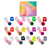 Hair Chalk 12 Colors Temporary Hair Dye Set for Girls, Washable，12pc | Glitter Pearlescent Shimmer & Vibrant Colors, Easy to Apply, Non-Damaging, Portable for Festival Birthday & Cosplay DIY