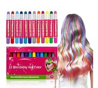 HAIR CHALK 12 Colourful Pens Washes Out Easily No Mess 12 Metallic Glitter & Colour Pens For All Hair Colours BIRTHDAY GIFTS FOR GIRLS Party Christmas Cosplay DIY