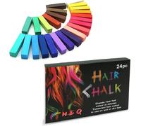 Hair Chalk, 24-Color Set Non-Toxic Temporary Hair Dye Pastels for Women, Girls, Kids, Teens, and Adults - Easy to Apply, Washable, Vibrant, and Safe Hair Coloring Solution H&Q