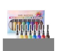 Hair Chalk Combs - Washable Hairs Color Dye Set with 8 Bright Shades | Temporary Hairr Highlighting Tool for Women, Men, Teens, Party, Cosplay, Festival, Halloween, Hairstyling Accessories